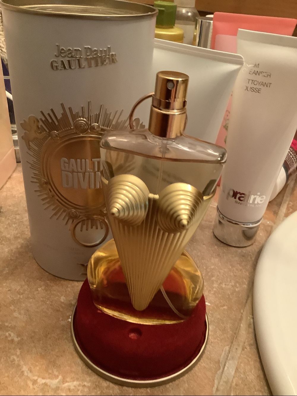 Jean Paul Gaultier Sculpted Gold & Clear Bottle Body Fragrance perfume 3.4 oz - Picture 4 of 5